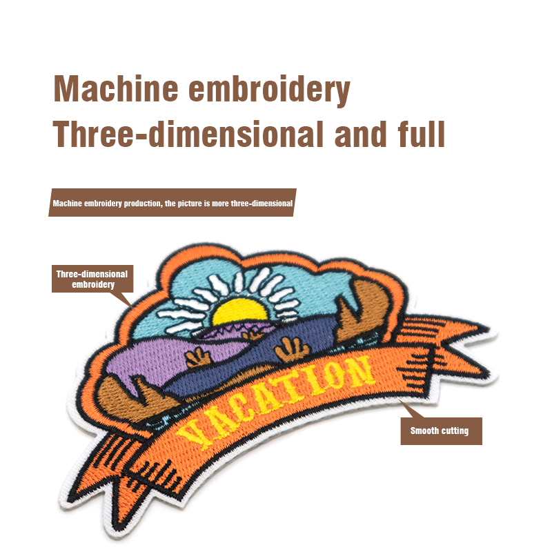 Flat embroidery denim embroidery patch durability and wear resistance