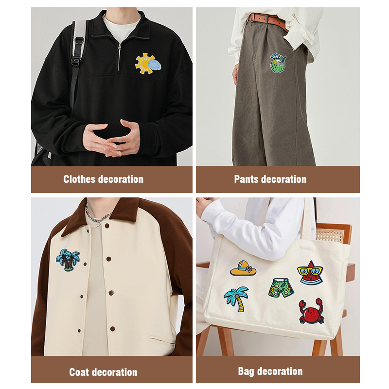 How can the flat embroidery denim embroidery patch cleverly integrate traditional embroidery techniques in design to create a unique visual style?